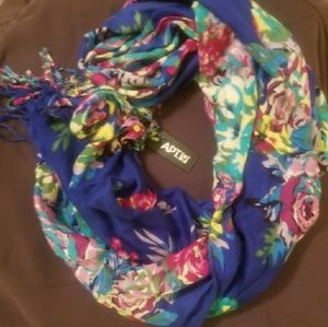 NWT Bright & colorful floral scarf